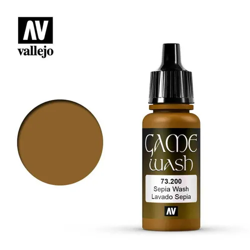 VALLEJO GAME COLOR WASH 73200 SEPIA WASH 17ml (Acrylic Paint)