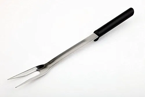 APS Fleischgabel, Bratengabel, Tranchiergabel, langstielige Gabel mit zwei Zinken, Materialdicke 2,5 mm, ergonomischer, rutschfester Griff