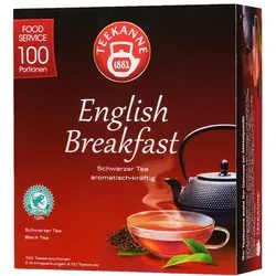 Teekanne Schwarztee English Breakfast 100 Teebeutel - Tees - Der ideale Frühstückstee mit vollmundigem Aroma und feinherber Geschmacksfülle, perfekt für einen energiereichen Start in den Tag.