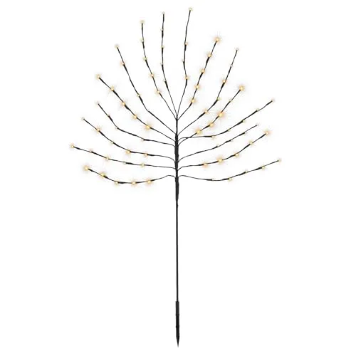 LED warm weiß Deko-Baum Lichterbaum Leuchtbaum 110 cm hoch Batterie Timer IP44 Weihnachtsbeleuchtung Weihnachtsdeko Garten-Deko Xmas 80