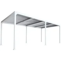 Alu Pergola MCW-L41 - Lamellen-Pavillon Terrassenüberdachung 3x6m - Pavillons mit stabilem 8cm-Metall-Gestell und drehbarem Lamellendach für individuelle Lichtregulierung. Ideal für Garten und Terrasse.
