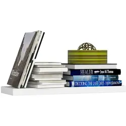 Raumhirsch Furniture Wandregal 60 cm, Weiß, Rechteckig - Elegantes Wandregal in Weiß – Ideal zur stilvollen Präsentation von Dekorationen und Büchern. Mit unsichtbaren Halterungen für eine schwebende Optik und robuster Bauweise für hohe Stabilität. Perfekt für jedes moderne Zuhause!