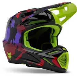 FOX V3 Throttle MIPS Motocross Helm, gelb, Größe 2XL für Männer