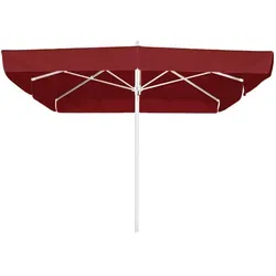 Schneider Marktschirm Quadro 300 cmx 300 cm Bordeaux mit Seilzugmechanik - Sonnenschirm mit quadratischer Form und UV 50+ Schutz, ideal für Balkon oder Loggia. Stabiler Aluminium-Mast und waschbare Polyester-Bespannung sorgen für Langlebigkeit.