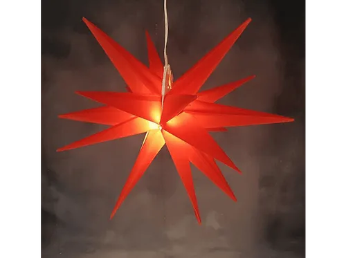 FHS 33897 LED Kunststoffstern, Rot, Warmweiß