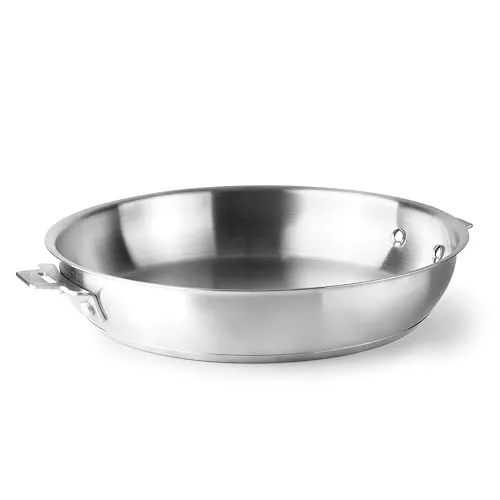 LACOR Kombi-Bratpfannenkörper 56732 - Edelstahl 18/10 Bratpfanne mit 4 Litern Volumen, Induktionsfest und spülmaschinenfest für einfache Reinigung und schnelle Wärmeverteilung.