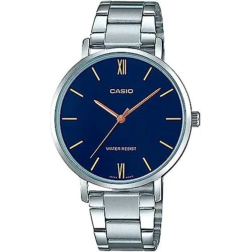 Casio MTP-VT01D-2B Uhr - Herren Armbanduhr mit elegantem Design und hochwertigem Edelstahlgehäuse, ideal für den täglichen Gebrauch.