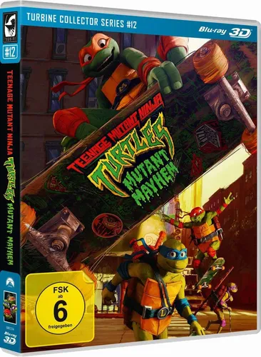 TEENAGE MUTANT NINJA TURTLES: MUTANT MAYHEM - Blu-ray 3D - Film der beliebten Franchise, Regionsfrei und in 3D, ideal für Fans von Abenteuer und Action.