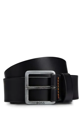 BOSS Herren Jeeko_sz40 Gürtel, Black1, 85 EU - Herren-Gürtel mit Logo-Gravur auf dem Verschluss, stilvolles Design und hochwertige Verarbeitung für einen eleganten Look.