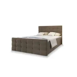 Masseno Boxspringbett AMON 140x200 cm - Elegantes Kontinentalbett mit Bonell-Matratze und Topper, geräumigem Bettkasten für optimale Ordnung und ergonomischem Schlafkomfort.