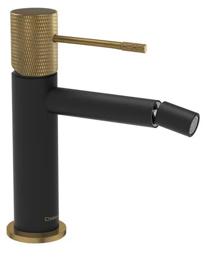 Sapho Bidetarmatur SOLARIS in Schwarz/Gold matt