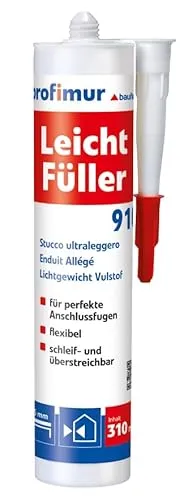 Baufan Profimur Leichtfüller 310 ml | besonders standfest | Auftragsstärke bis 15 mm | ohne Rissbildung | schleifbar | flexibel | innen und außen | schnell überstreichbar