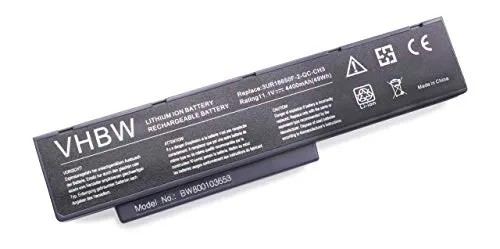 vhbw Akku kompatibel mit Packard Bell EasyNote MH36-U-071GE, MH45, MH85, MH88, MV, V Notebook (4400 mAh, 11,1 V, Li-Ion)