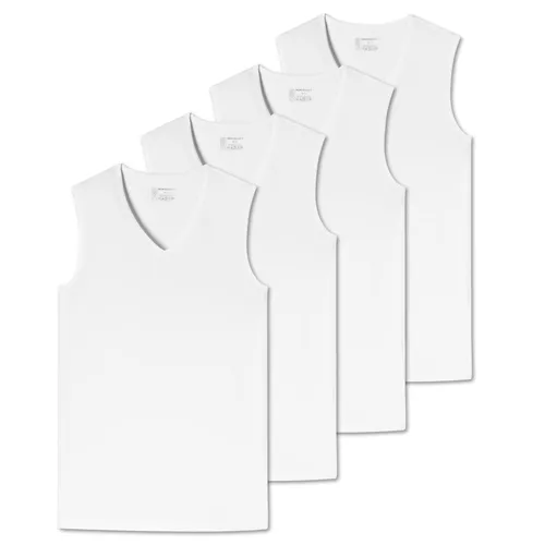 Herren T-Shirt im Viererpack - Weiche Single Jersey Qualität für hohen Tragekomfort. Ideal für den Alltag und vielseitig kombinierbar. Hohe Formstabilität garantiert. Erhältlich in Weiß und Größe XL.