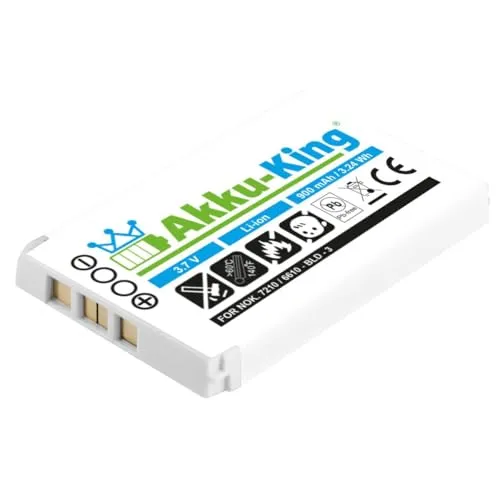 Akku-King Akku kompatibel mit Nokia BLD-3 - Li-Ion 900mAh - für 7210 2100 3200 3300 6200 6220 6610 6610i 7250 7250i