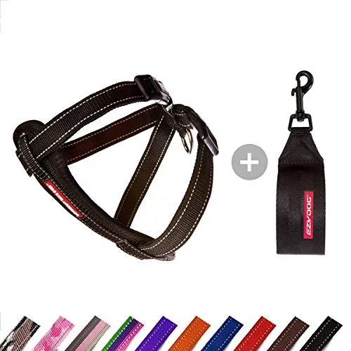 EzyDog Harness Neoprene Black S 6-10Kg - Ergonomisches Hundegeschirr für mehr Komfort und Sicherheit beim Spazierengehen. Ideal zur Kontrolle von ziehenden Hunden und entlastet den Hals.