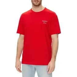 Tommy Hilfiger Jeans Tommy Hilfiger Herren Basic Rot T-Shirt, Größe XXL
