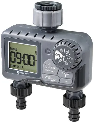TOOLCRAFT Duo TO-7153944 Bewässerungssteuerung - Innovative Bewässerungssteuerung für einen automatisierten Garten, ideal für stressfreies Gießen und optimale Pflanzenpflege.
