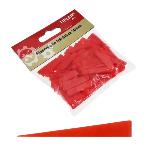 Tifler Fliesenkeile Fugenkeile, Keile für Fliesen 100 Stück, 30 mm, 0,5-4,8 mm