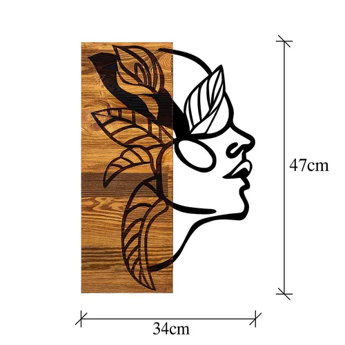 Wandbehänge 50% Holz Schwarzer heller Walnuss - Dekoratives Wandaccessoire aus 50% Holz in schwarzem, hellem Walnuss-Finish. Ideal zur Verschönerung Ihrer Wände und für einen stilvollen Akzent in jedem Raum.