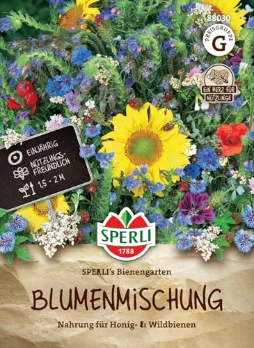 Sperli Premium Blumenmischung Samen Bienengarten | Wildblumen Samen | Wildwiese Samen| Blumenwiese Samen | Bienenwiese Samen 88030