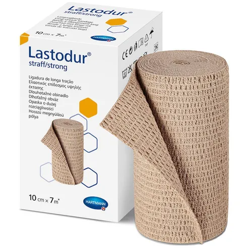 Hartmann Lastodur Strong Elastische Bandage 10cm x 7m - Borten & Bänder, hoch elastisch und ideal zur Unterstützung bei Sportverletzungen oder zur Wundversorgung.