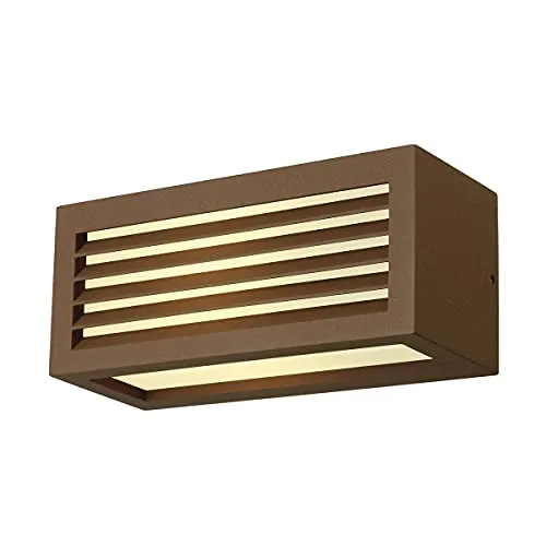 SLV BOX-L 232497 Außenwandleuchte - Hochwertige einflammige Wandleuchte aus lackiertem Aluminium und satiniertem Acryl, ideal für den Außenbereich dank IP44 Schutzart. Perfekt für stimmungsvolle Beleuchtung.