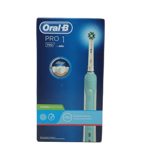 Oral-B Pro700 Vitality Elektrische Zahnbürste mit Crossaction Aufsteckbürste - Elektrische Zahnbürste für gründliche Reinigung, dynamische Bewegungen sorgen für optimale Ergebnisse und gesunde Zähne.