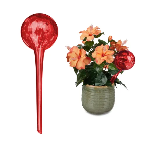 Bewässerungskugel Durstkugel Blumenwasserkugel Blumenwasserspender 2er Set Glas