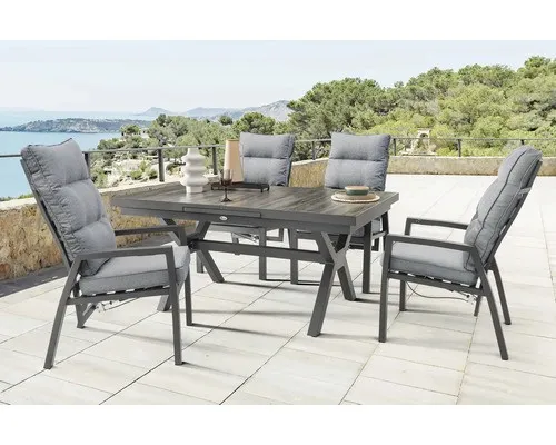 Sitzgruppe Destiny GARDA 4 Hochlehner + Tisch