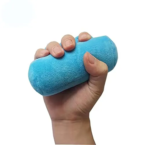 Healthman Fingertrainer mit weichem Griff, Ball und Handtrainer für Kraft, Therapieball für Handkrämpfe und Erholung (blau)