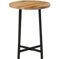 vidaXL Couchtisch aus massivem Mangoholz mit Eisenbeinen von vidaXL