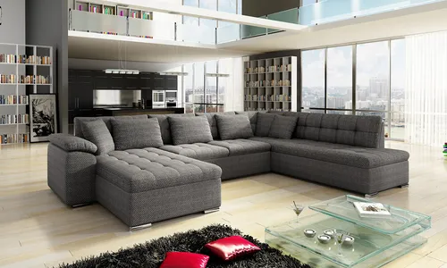 MIRJAN24 Ecksofa Niko Bis – Elegantes Sofa mit Schlaffunktion - Ecksofa Niko Bis, gemütliche Wohnlandschaft mit Bettkasten und Schlaffunktion. Ideal für Ihr Wohnzimmer, mit stabiler Holzunterkonstruktion und hochwertigem Stoff.