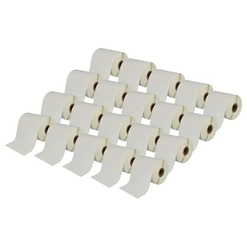 vhbw 20x Etiketten-Rolle 102mm x 44,3m (1 Etikette) Ersatz für Brother RD-S01E2 für Etiketten-Drucker