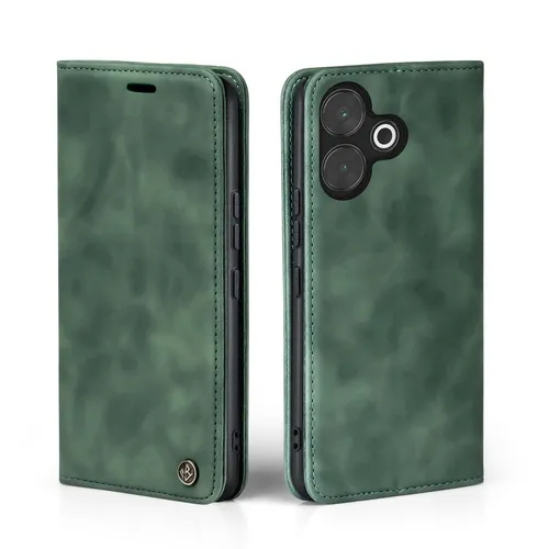 Handy Hülle für Xiaomi Redmi 13 Klapp Magnet Smartphone Cover Case Grün