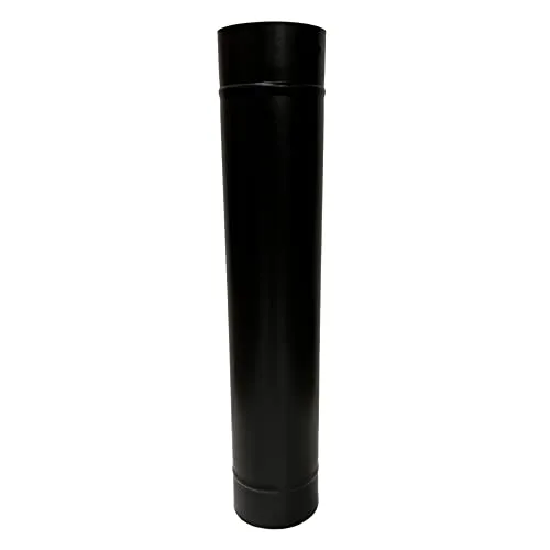 Ofenrohr Kaminrohr Rauchrohr Abgasrohr Ø 130 mm Bogen Rosette Rohrofen (70 cm)