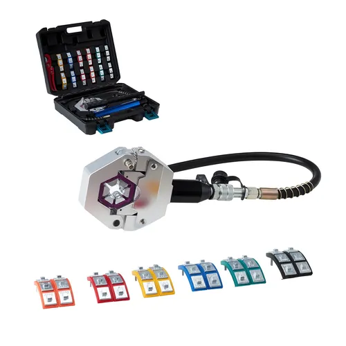 VEVOR Hydraulik Schlauchpresse Crimpzange Crimper Werkzeug mit 7 Crimpbacken