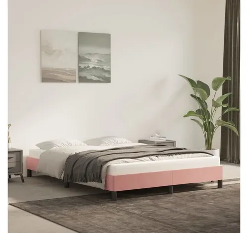 Bettgestell Rosa 140x200 cm Samt in pink von furnicato