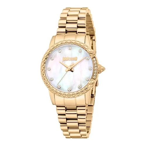 Just Cavalli Damen Analog Quarz Uhr mit Edelstahl Armband JC1L310M0065