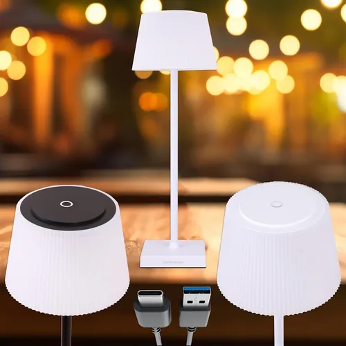 LED Akku Tischleuchte Leuchtzauber weiss COLORselect & Touch Dimmbar mit USB-C