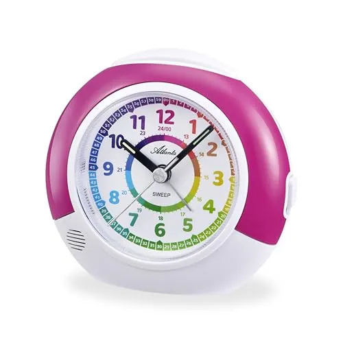 ATLANTA Kinderwecker mit Leisegang Pink 2147/17