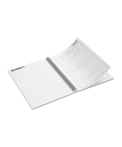 Cawila PRO Notebook, Ringbuchblock, A4, 100 Blatt, Fußball Lehrblock für Trainer