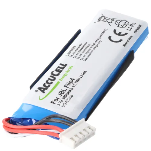 Akku für JBL Flip 4 – Li-Polymer 3000mAh - Lautsprecher Zubehör mit hochwertigem Nachbau-Akku für JBL Flip 4, ausgestattet mit Schutzelektronik gegen Überladung und Überhitzung. Ideal für langen Musikgenuss!