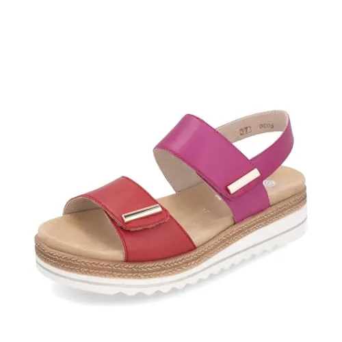 Remonte Damen Riemchensandalen D0Q59 - Bequeme Sommerschuhe mit herausnehmbarer Einlage - Kategorie: Sandalen. Genießen Sie den Komfort der Lite 'n Soft Technologie mit ultra leichter Sohle und schockabsorbierender Innensohle, ideal für entspannte Sommertage.