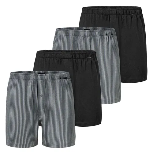 Schiesser Herren Boxershort im Viererpack - Bequeme Jersey-Boxershorts aus 100% Baumwolle für Herren von SCHIESSER. Ideal für den täglichen Gebrauch, mit lockerer Passform und in verschiedenen Farben erhältlich.