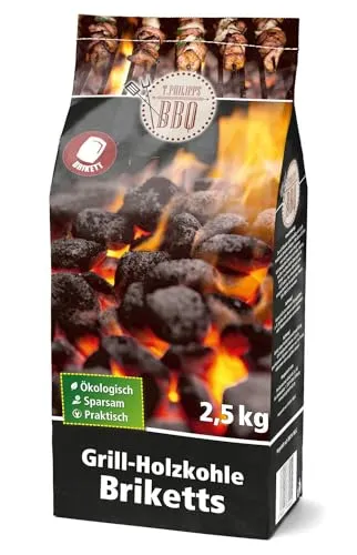 BURI Grill-Holzkohle-Briketts 2,5kg Grillbriketts Holzkohle Grillkohle Deutschland