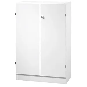 Hammerbacher Aktenschrank N-Serie, abschließbar aus Holz, 80 x 127 x 42cm - Flügeltürenschrank aus hochwertigem Holz, abschließbar mit 2 höhenverstellbaren Fachböden. Ideal für die sichere Aufbewahrung von Unterlagen und Büromaterial.