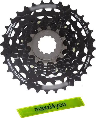 Shimano Kassette CS-HG200 7-fach 12-32 Zähne inkl. maxxi4you Reflexband