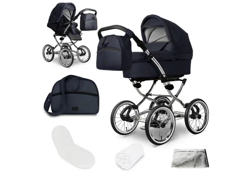 Bergsteiger Kombi-Kinderwagen Venedig 3in1 in blau von Bergsteiger