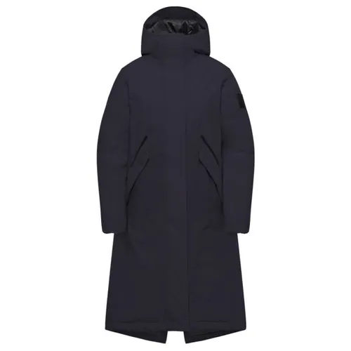 Jack Wolfskin Women's Brandenburger Coat - Warmer Damen-Mantel in Blau, Gr L - Funktionsjacken, winddicht und isolierend mit Kapuze, ideal für Freizeitaktivitäten. Hergestellt aus 100% Polyester und 100% Daune für optimalen Komfort.
